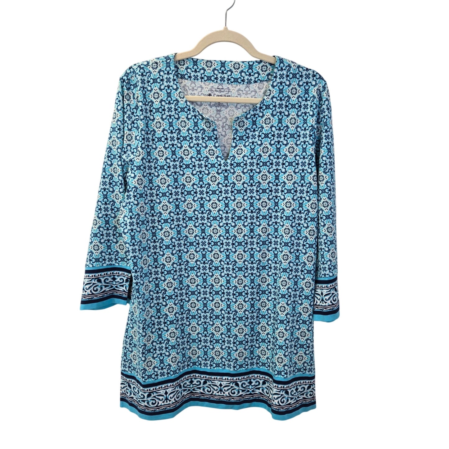 Coolibar Oceanside St. Lucia UPF 50+ Floral Tunic Top Size Large