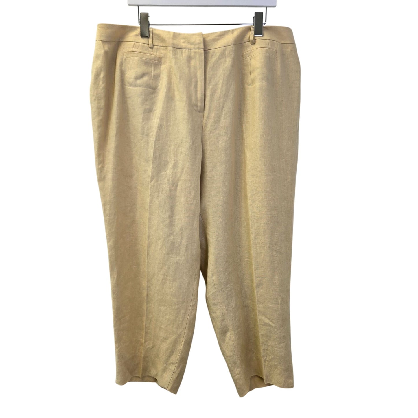 NWT Talbots 100% Irish Linen Cropped Pants Size 22W Petite