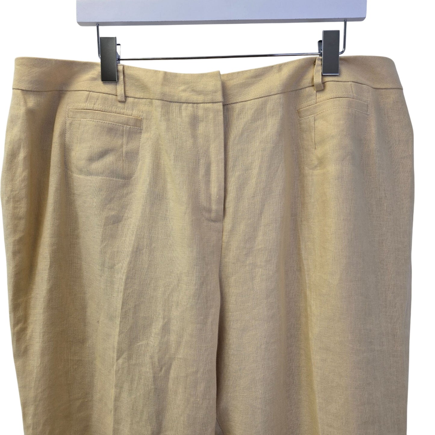 NWT Talbots 100% Irish Linen Cropped Pants Size 22W Petite