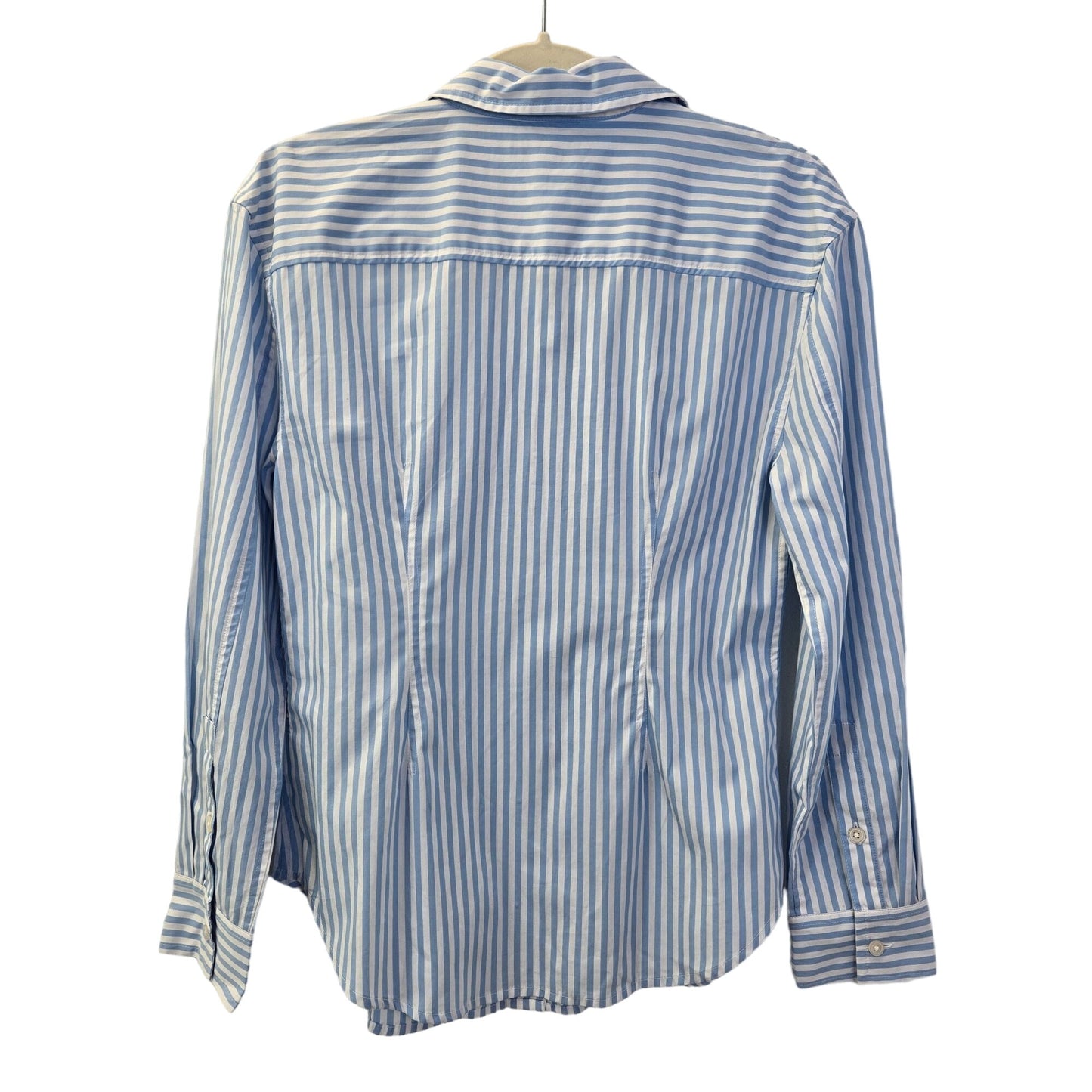 NWT Madewell Longline Striped Waisted Button Down Shirt Size 2