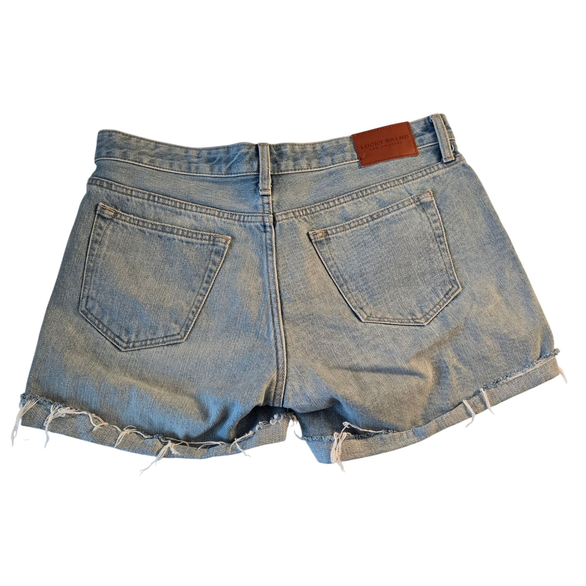 Lucky Brand Boyfriend Distressed Button Fly Jean Shorts Size 8