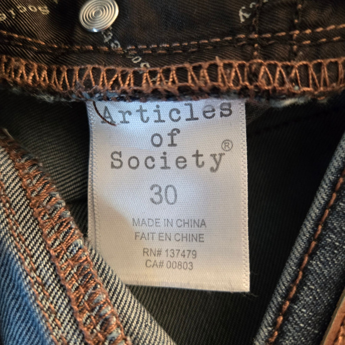 Articles of Society Medium Wash Skinny Jeans Size 30