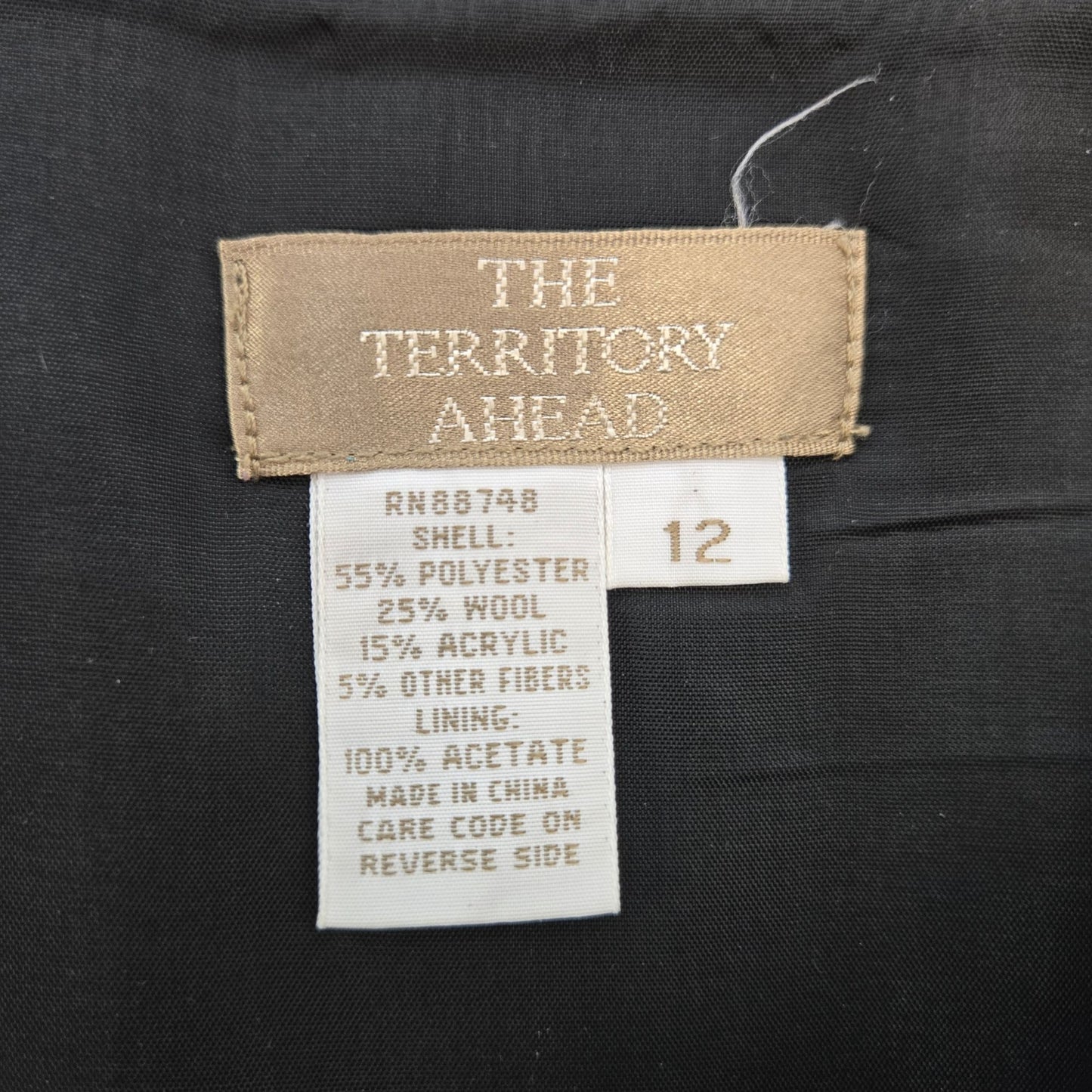The Territory Ahead Wool Blend Fringe Trim Midi Wrap Skirt Size 12