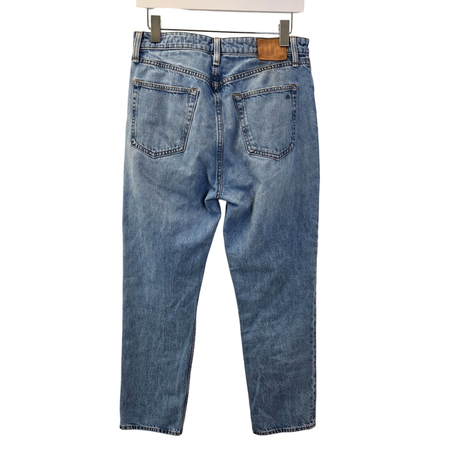 Rag & Bone Nina High Rise Ankle Cigarette Button Fly Jeans in Tulip Size 28