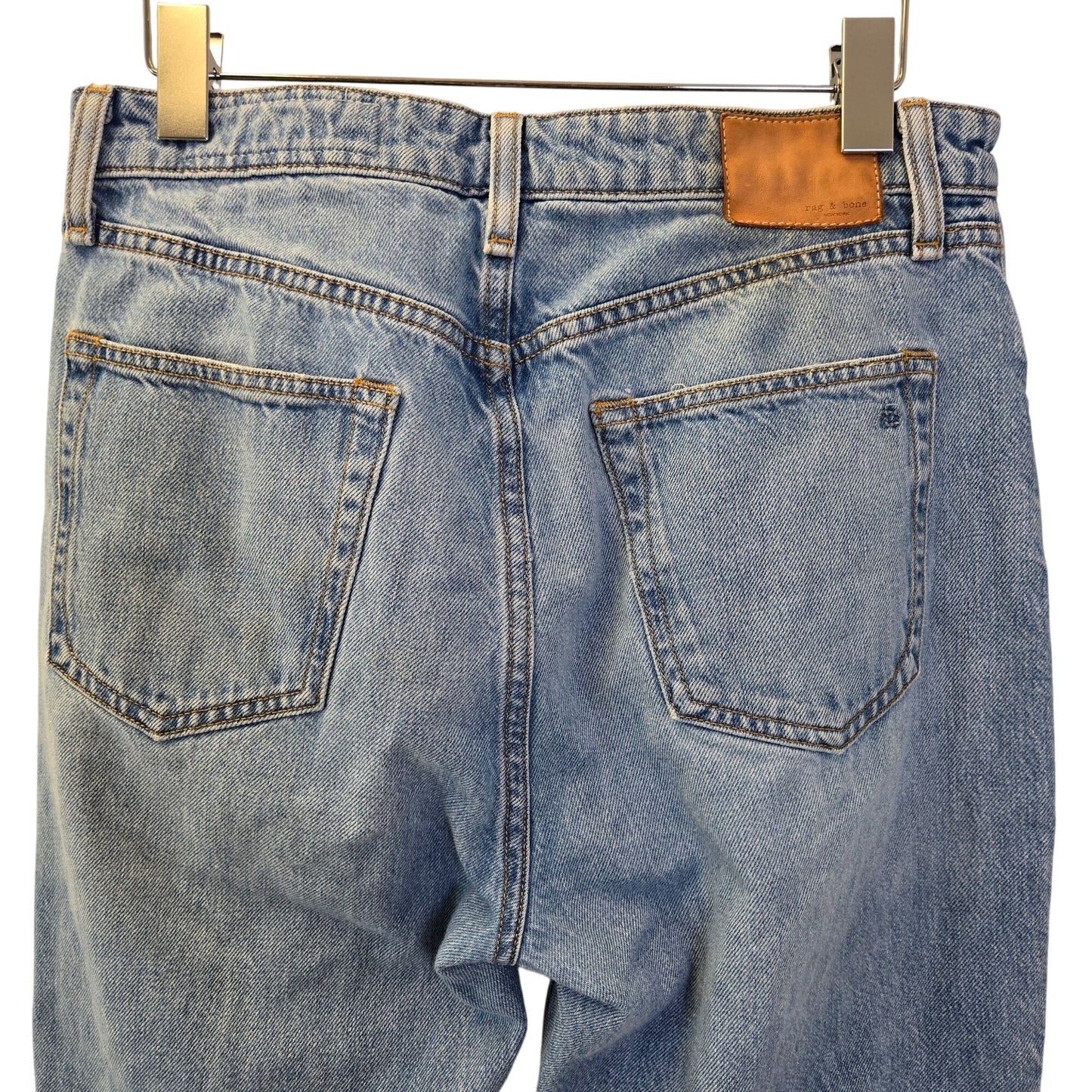 Rag & Bone Nina High Rise Ankle Cigarette Button Fly Jeans in Tulip Size 28