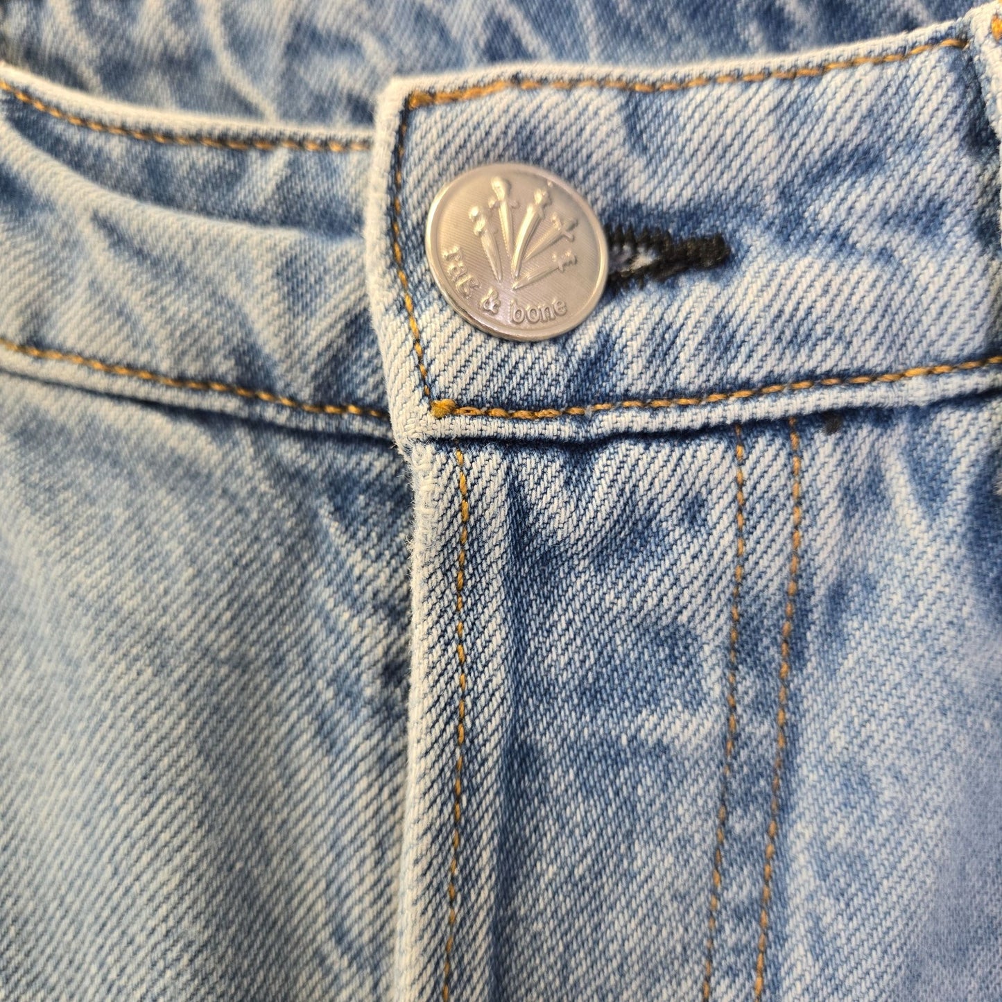 Rag & Bone Nina High Rise Ankle Cigarette Button Fly Jeans in Tulip Size 28