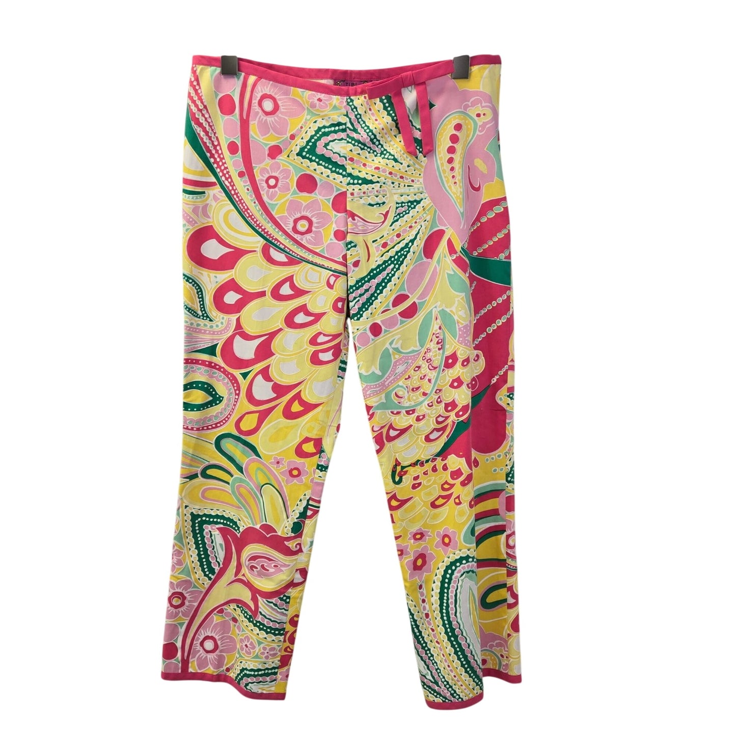 Tibi Colorful Ribbon Accent Cropped Pants Size 4