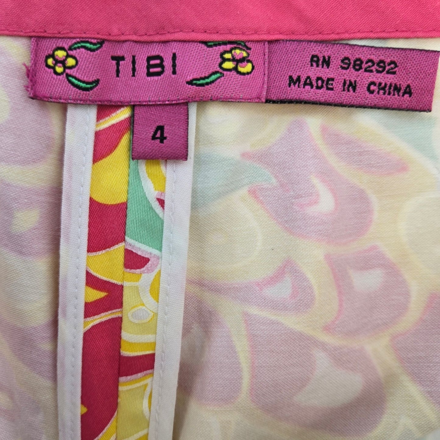 Tibi Colorful Ribbon Accent Cropped Pants Size 4