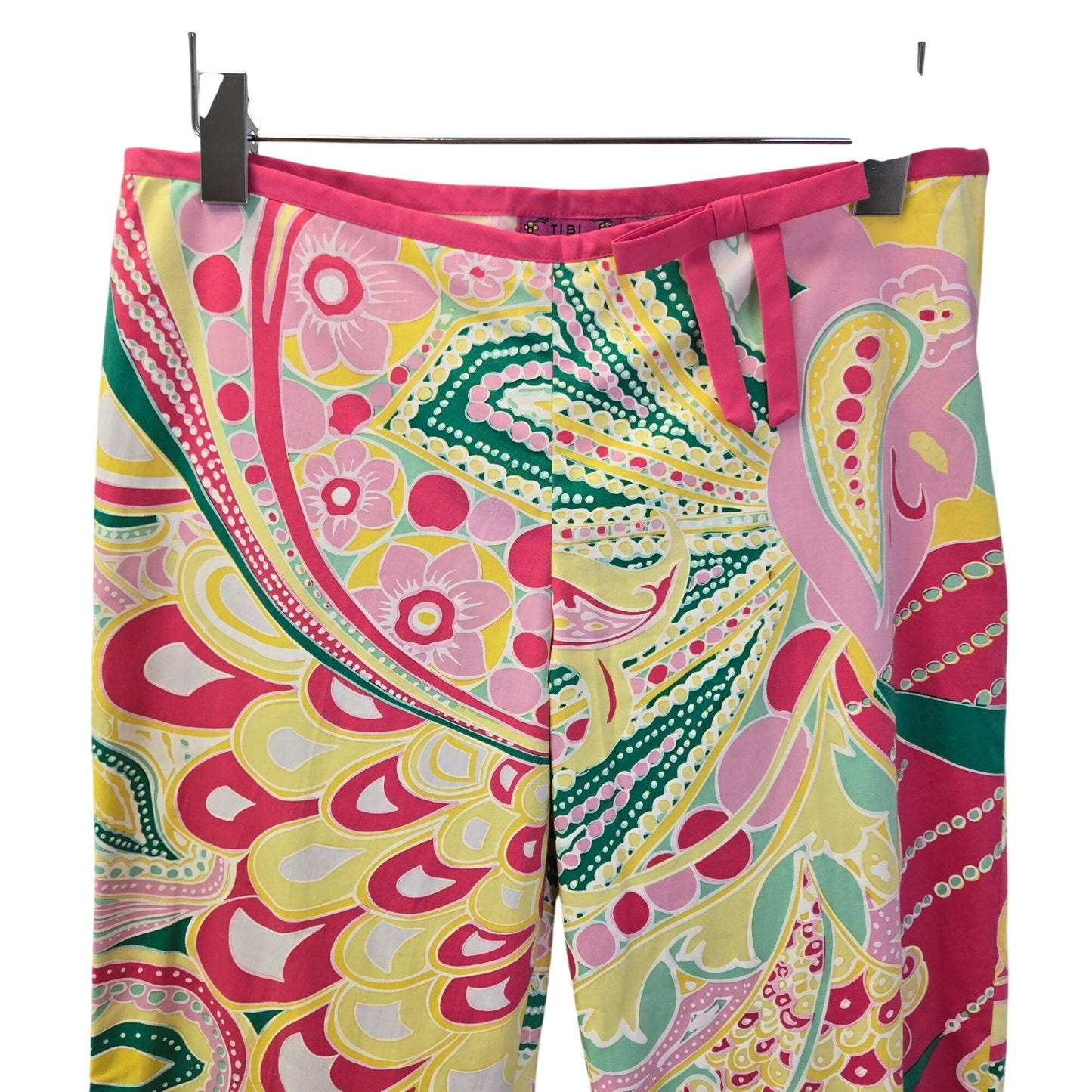 Tibi Colorful Ribbon Accent Cropped Pants Size 4