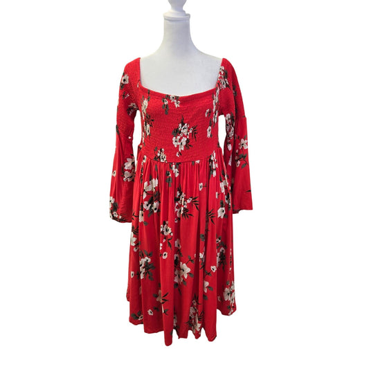 Torrid Floral Smocked Bodice Bell Sleeve Dress Size Torrid 1/Size 1X