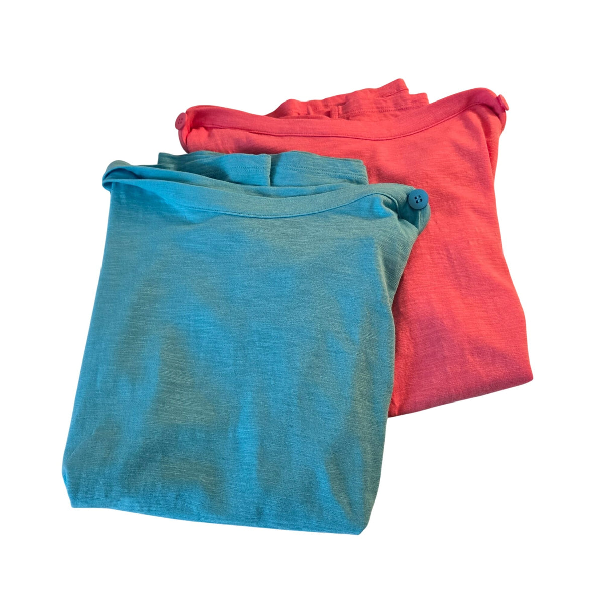 Talbots Bundle Cotton Blend Boatneck Cap Sleeve Burnout T-Shirts Size Large