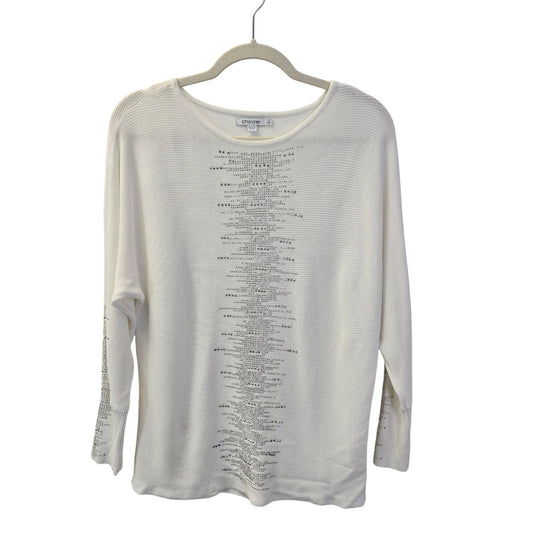 Chico's Stud Embellished Dolman Sleeve Crewneck Sweater Size Chico's 0/Small