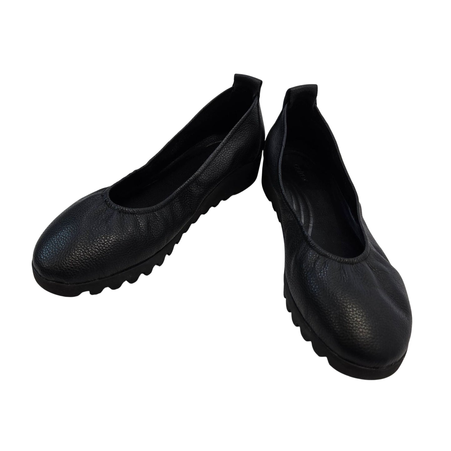 Aetrex Leather Brianna Ballet Wedge Heel Flat Size 8.5