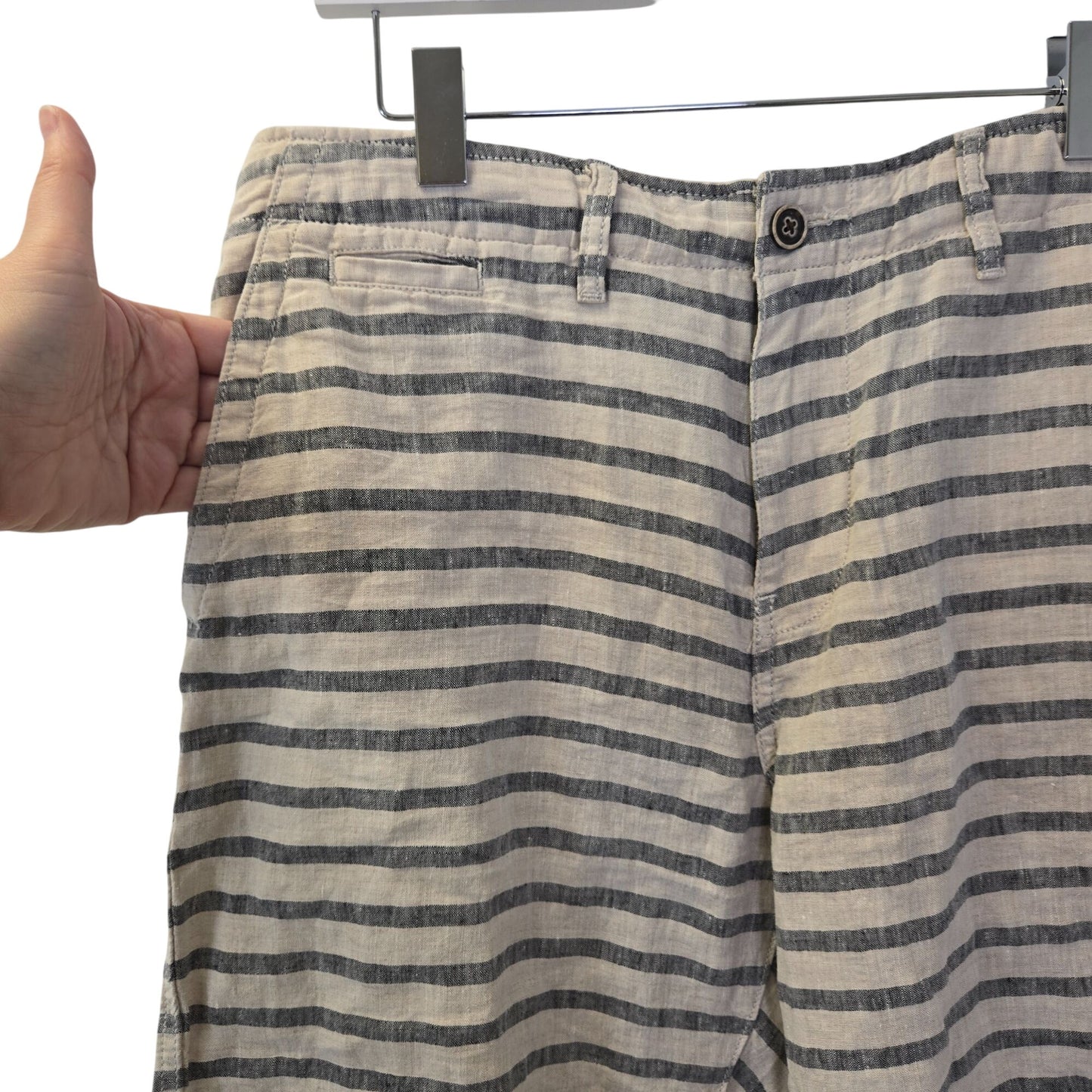 Lucky Brand 100% Linen Striped Shorts Size 33