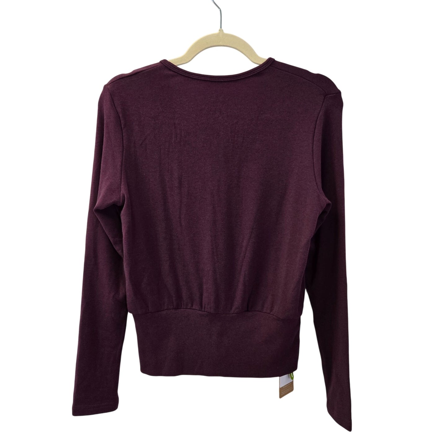 NWT OGL Viscose Blend Button Down Banded Hem Top Size Small