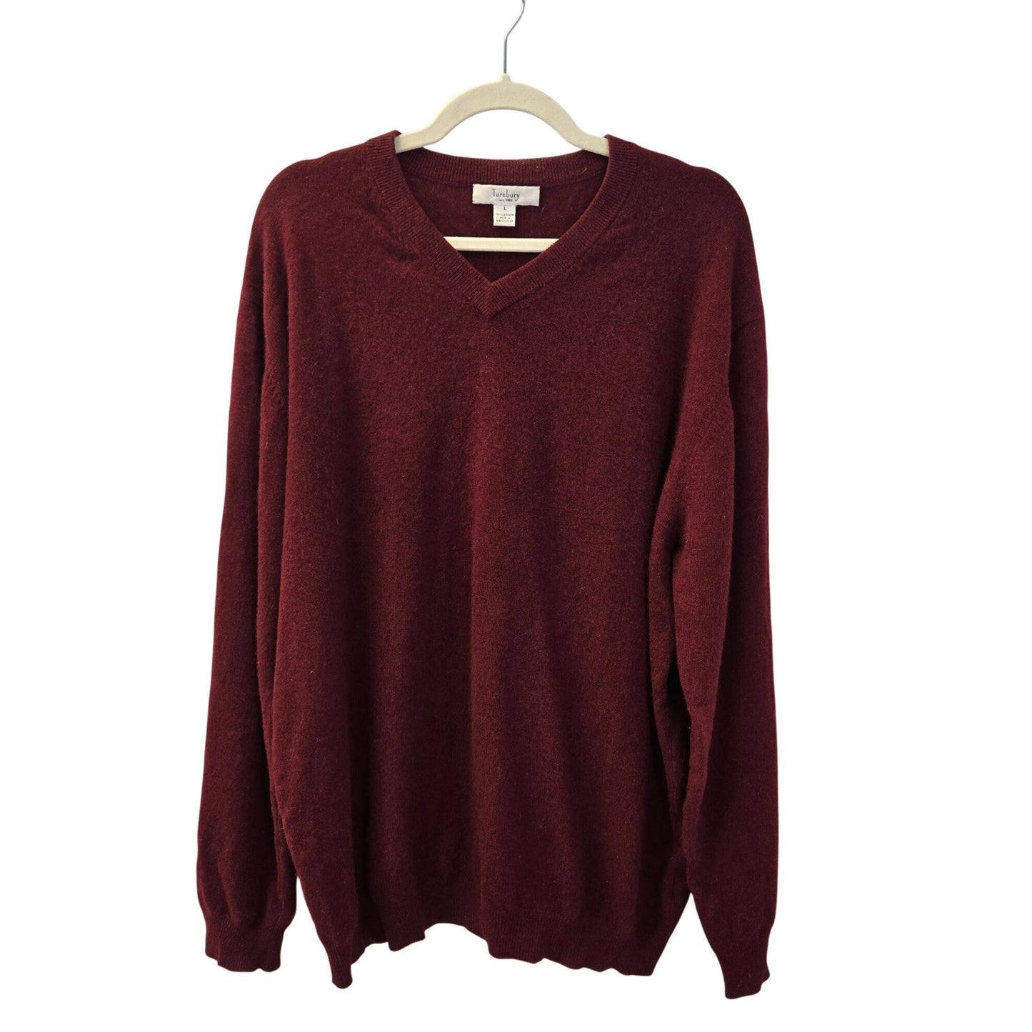 Turnbury 100% Cashmere V-Neck Sweater Size Large