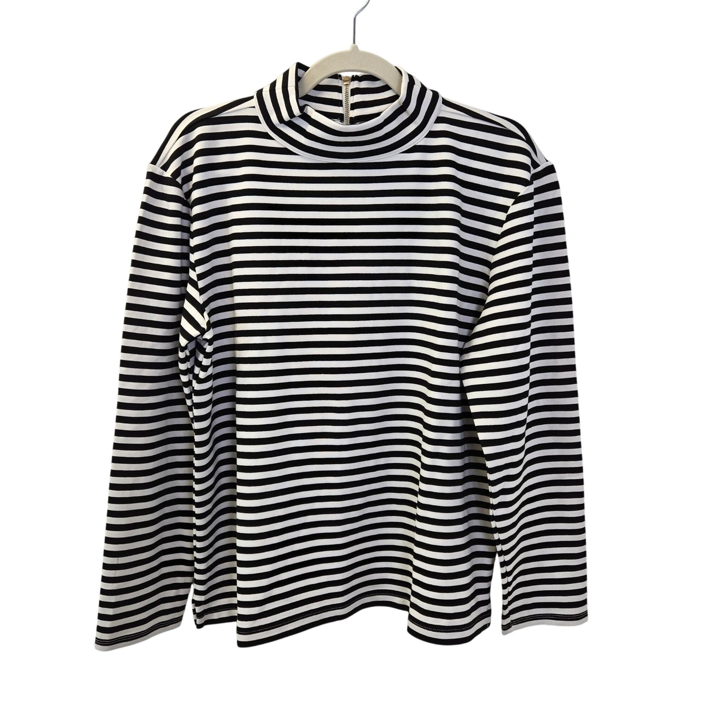 NWT Talbots Effortless UltraKnit Zip Back Mockneck Top Size Large