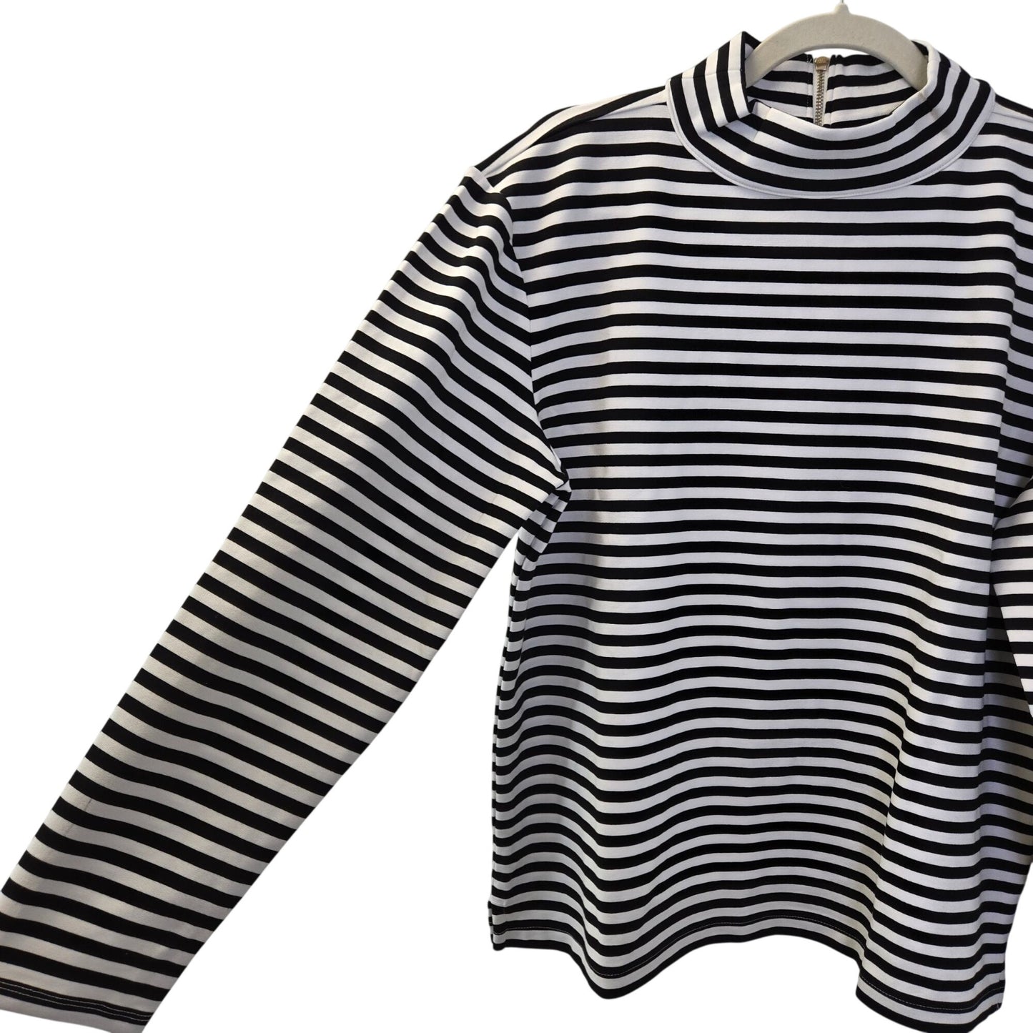 NWT Talbots Effortless UltraKnit Zip Back Mockneck Top Size Large