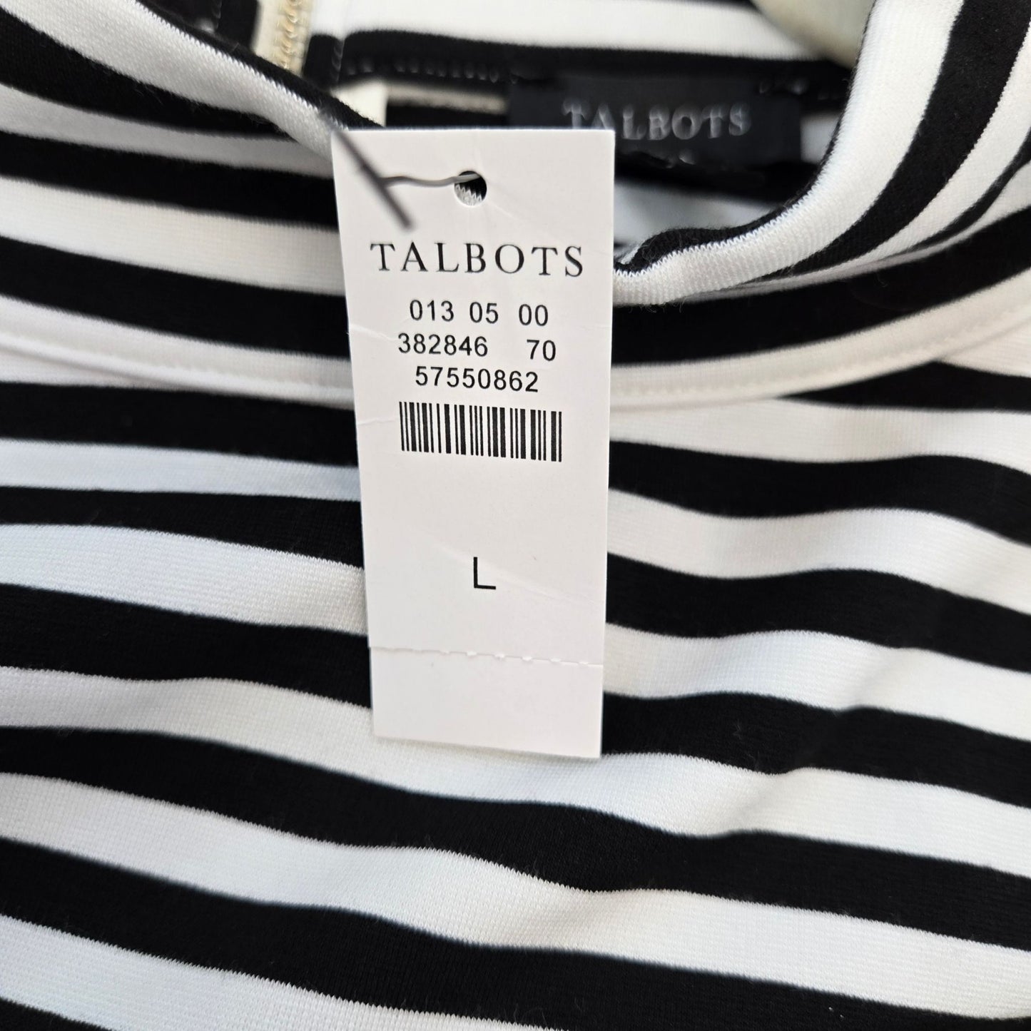NWT Talbots Effortless UltraKnit Zip Back Mockneck Top Size Large