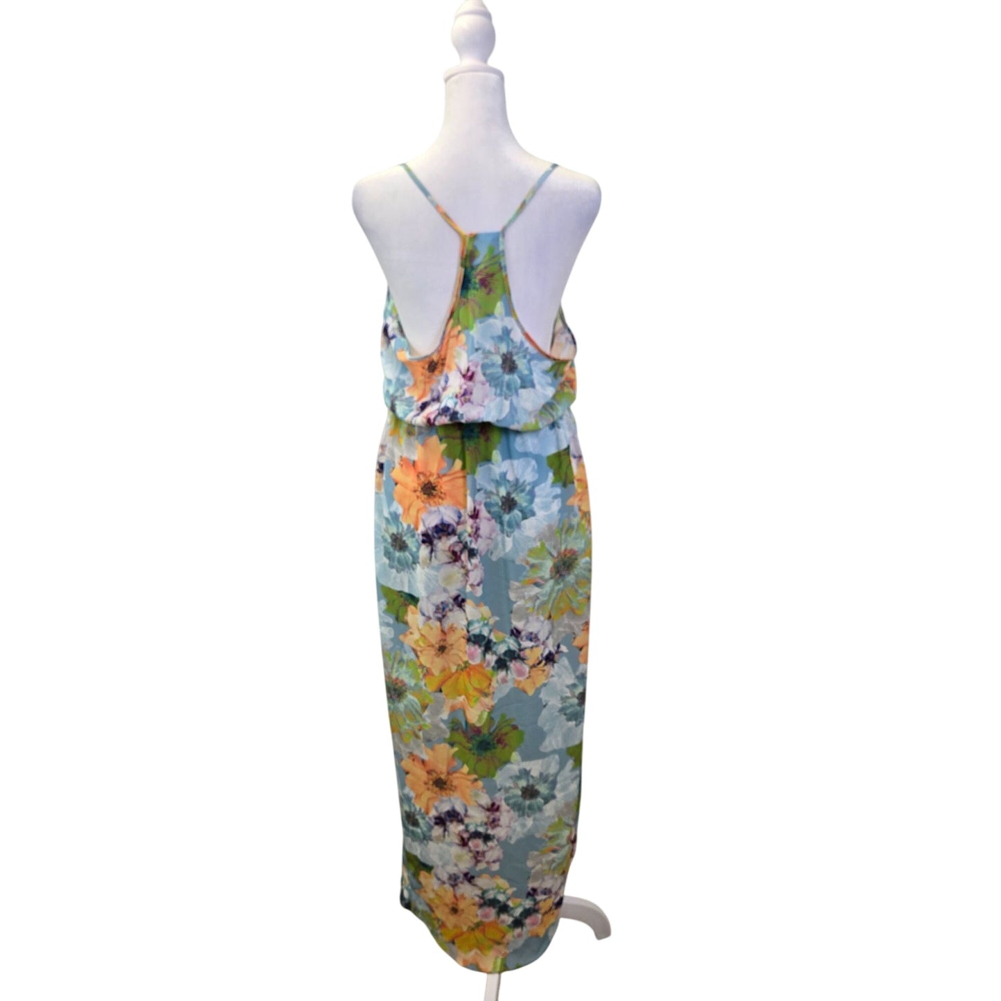 NWT Amanda U. Floral Faux Wrap Skirt Hi-Low Sundress Size Medium