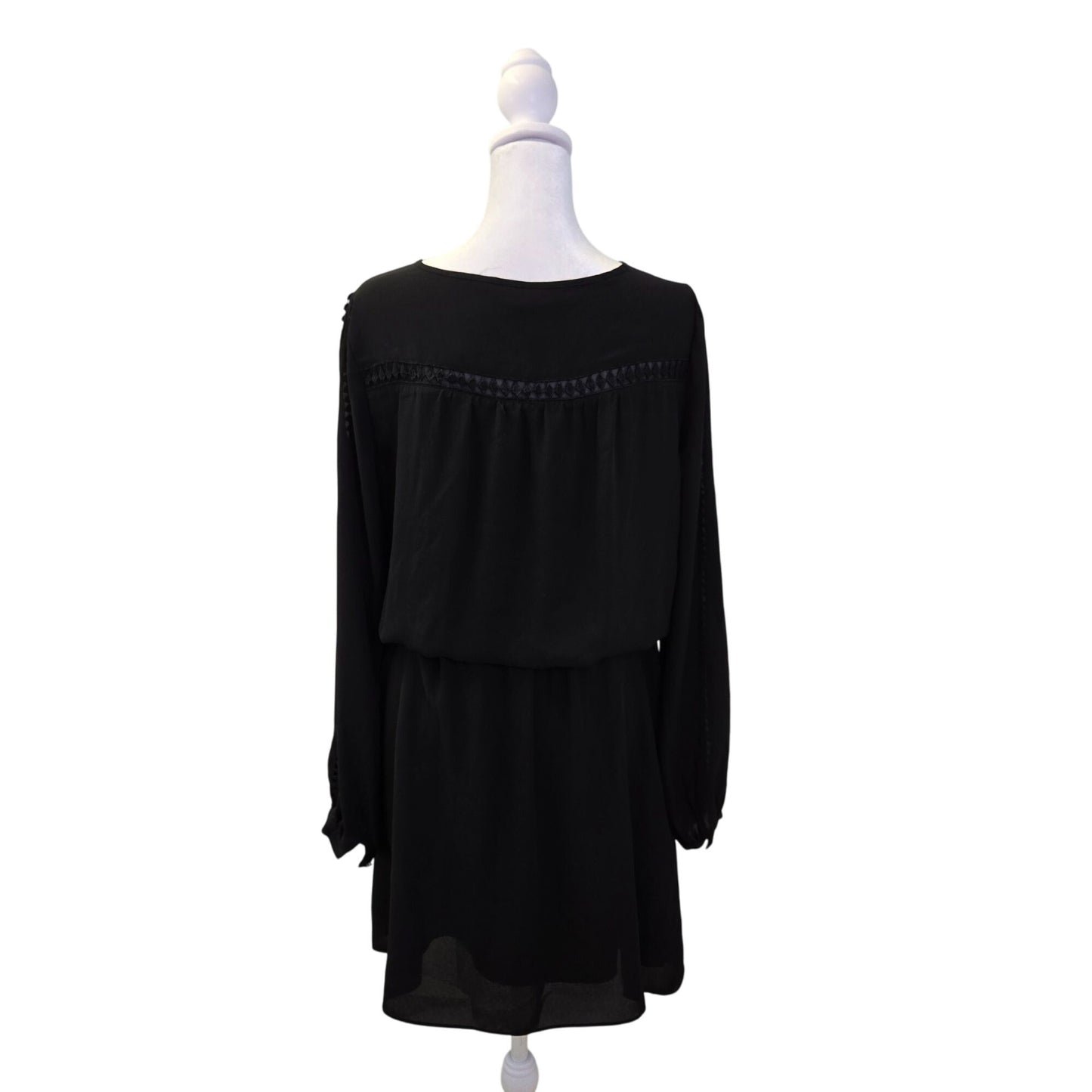 White House Black Market Silky Boho Tassel Dress Size 8