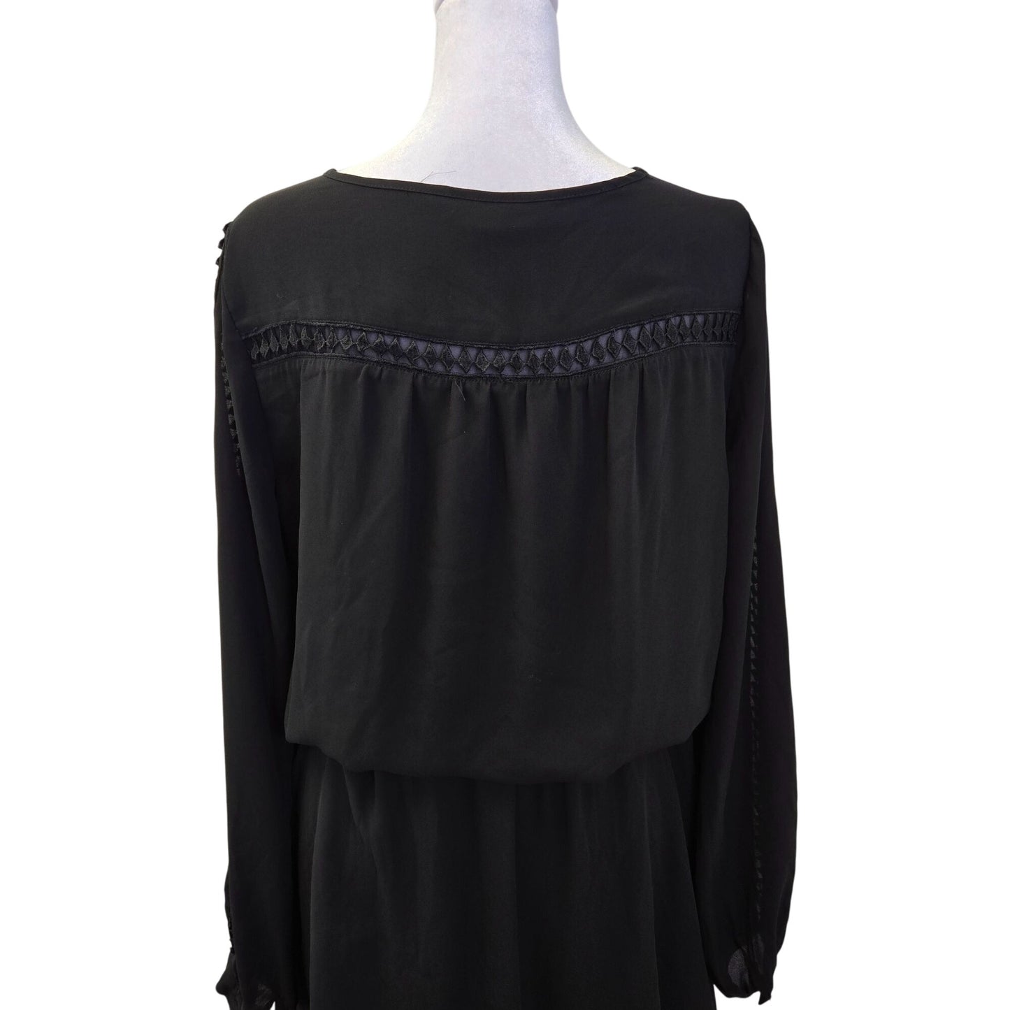 White House Black Market Silky Boho Tassel Dress Size 8