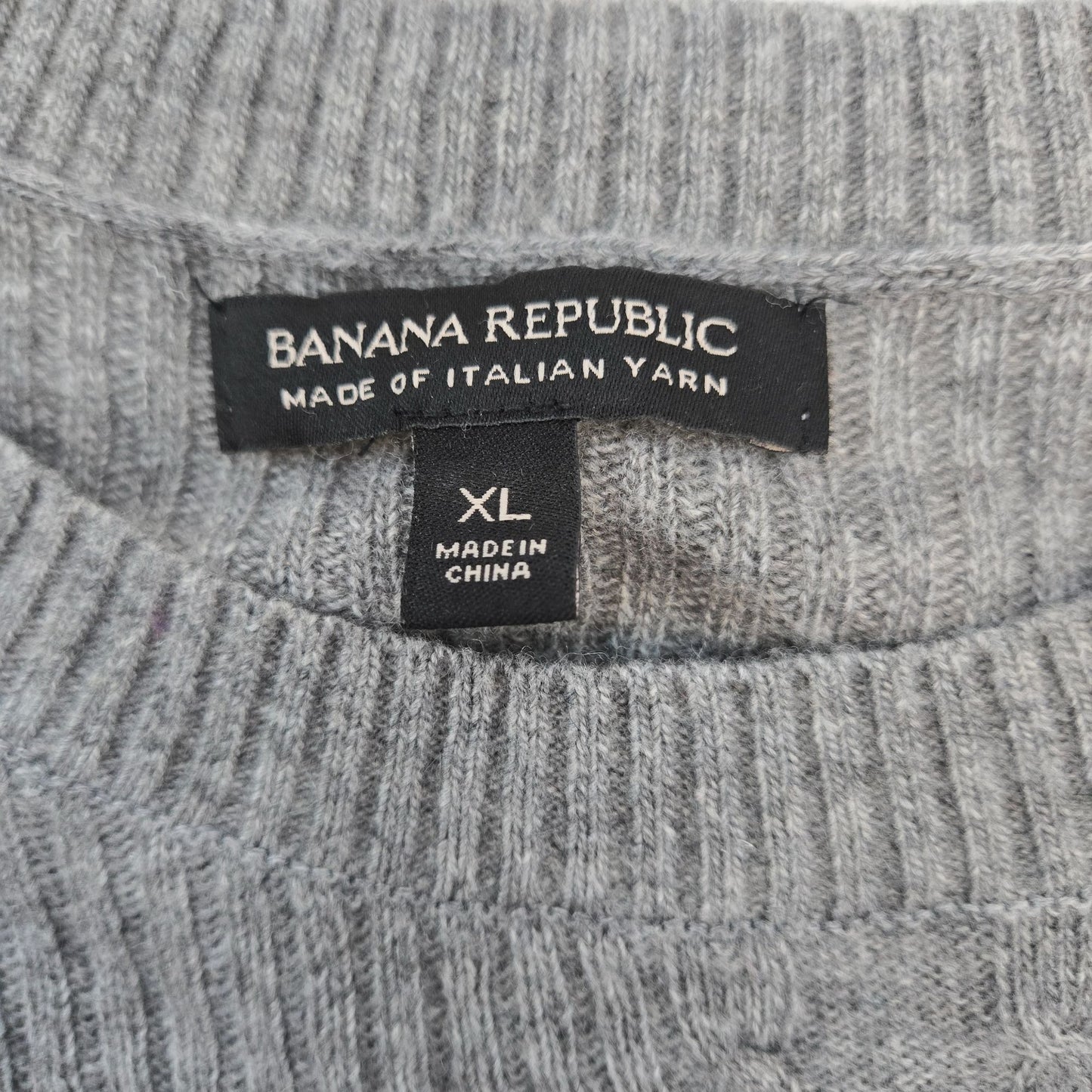 Banana Republic Mixed Cable Crew Wool & Cashmere Blend Sweater Size XL