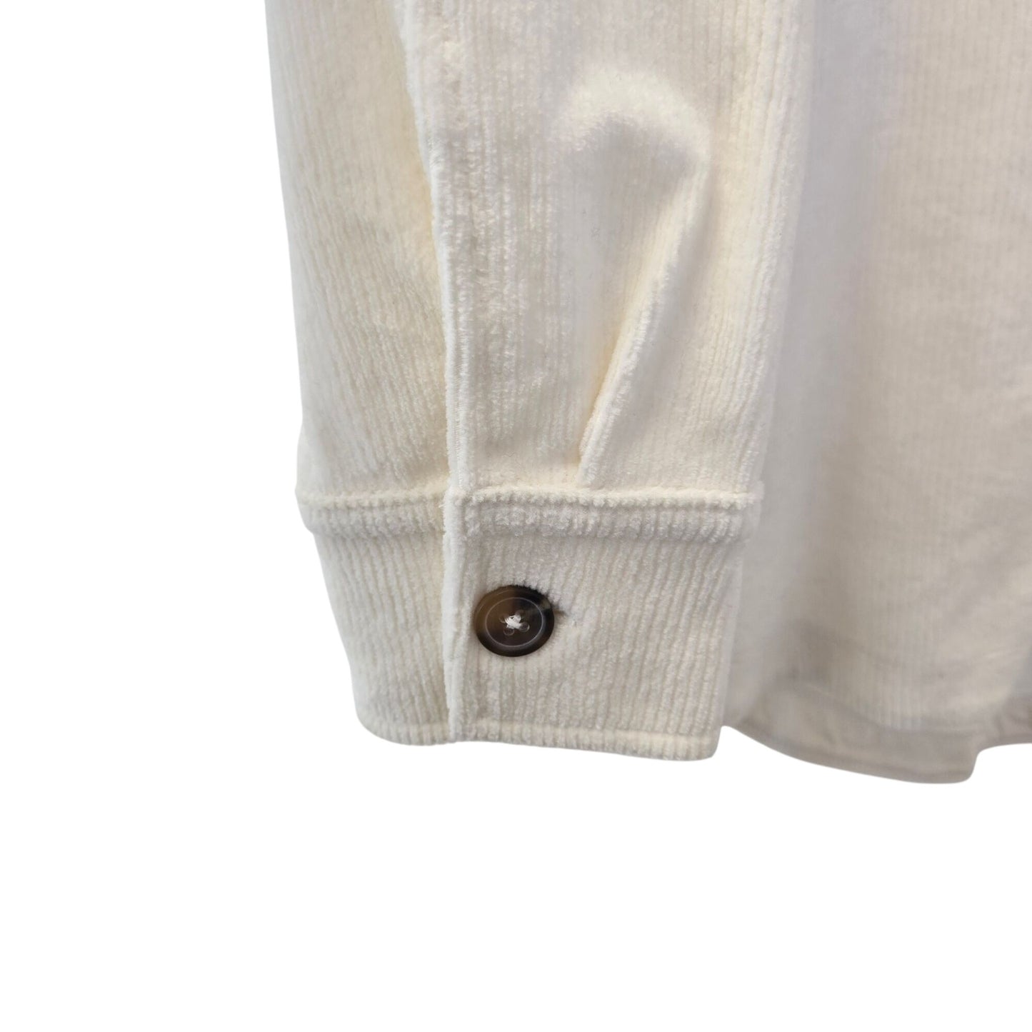 Lands' End Corduroy Button Front Cinch Back Shacket Shirt Size M Petite