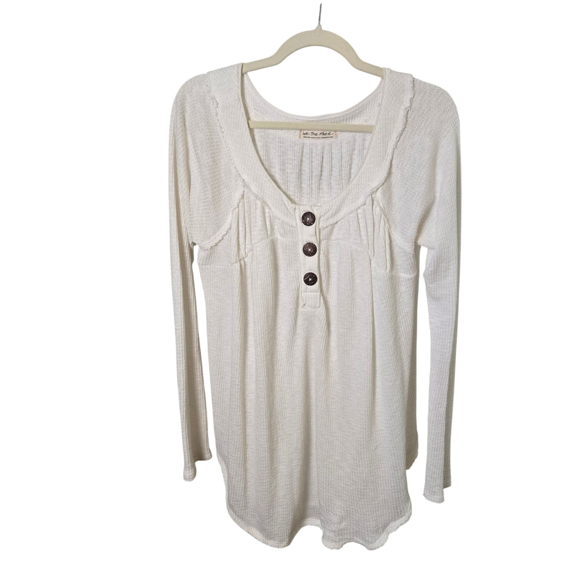 Free People We the Free Waffle Knit Oversized Babydoll Top Size Medium