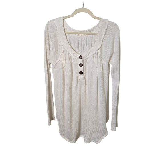 Free People We the Free Waffle Knit Oversized Babydoll Top Size Medium