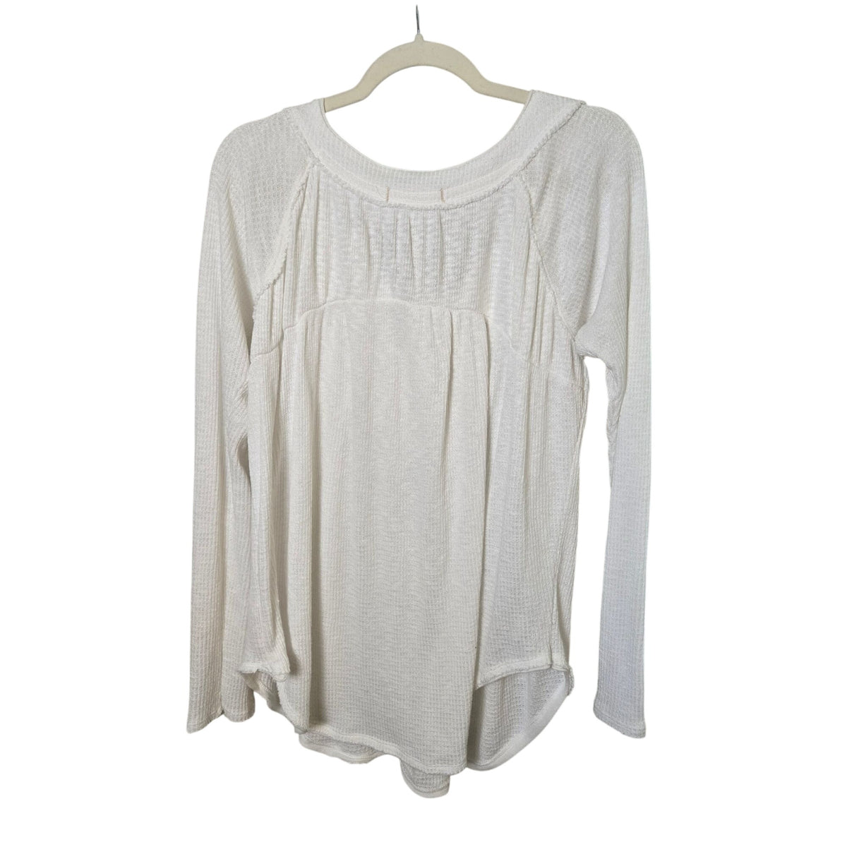 Free People We the Free Waffle Knit Oversized Babydoll Top Size Medium