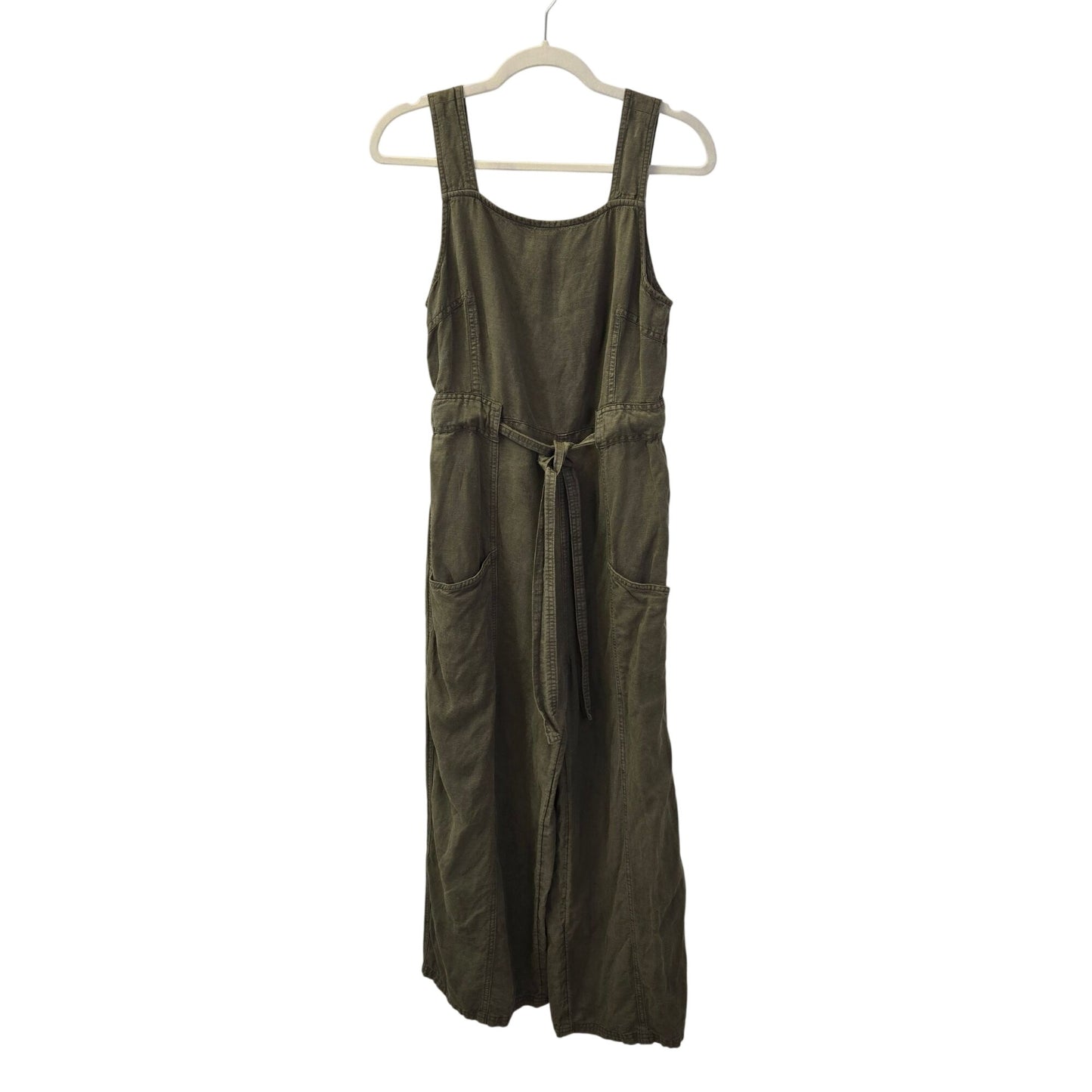 Nicole Miller Linen & Viscose Blend Sleeveless Wide Leg Jumpsuit Size 6