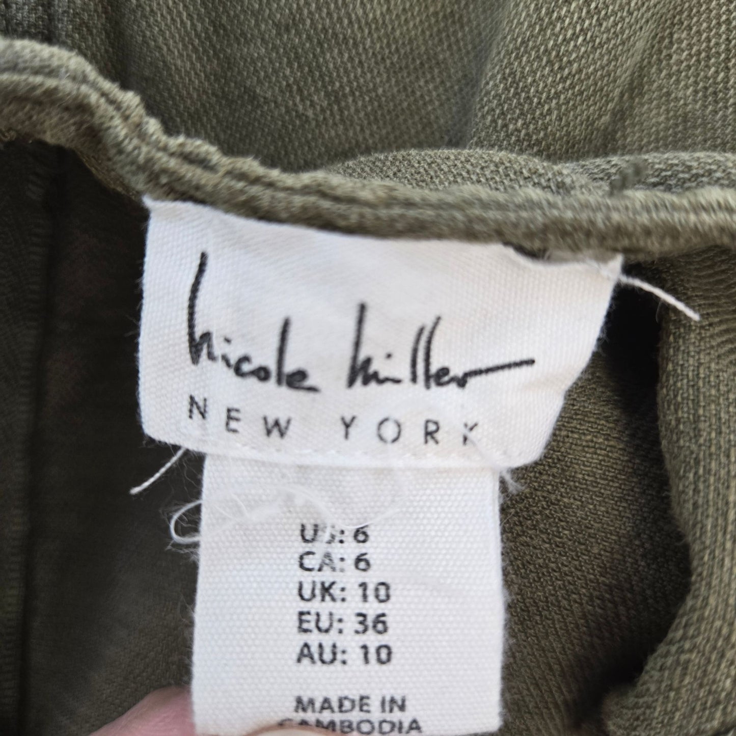 Nicole Miller Linen & Viscose Blend Sleeveless Wide Leg Jumpsuit Size 6