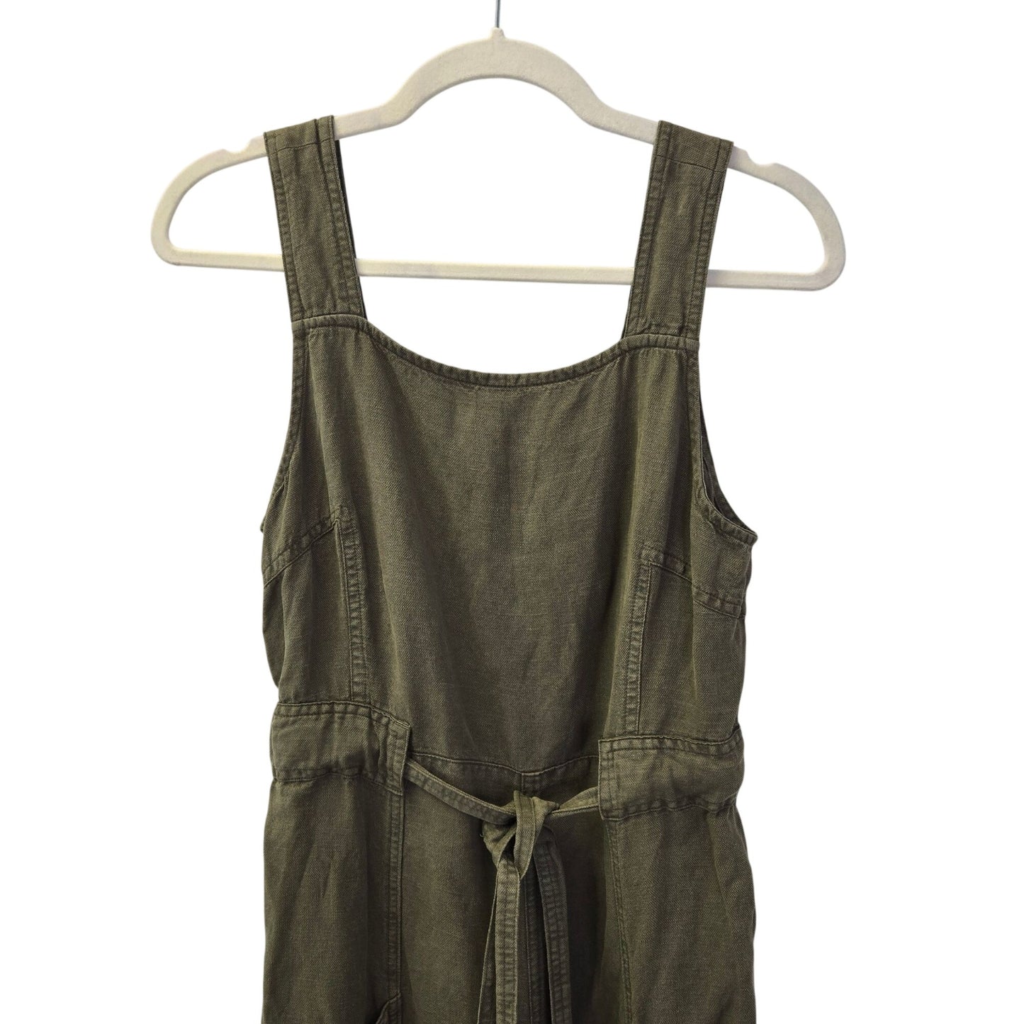 Nicole Miller Linen & Viscose Blend Sleeveless Wide Leg Jumpsuit Size 6