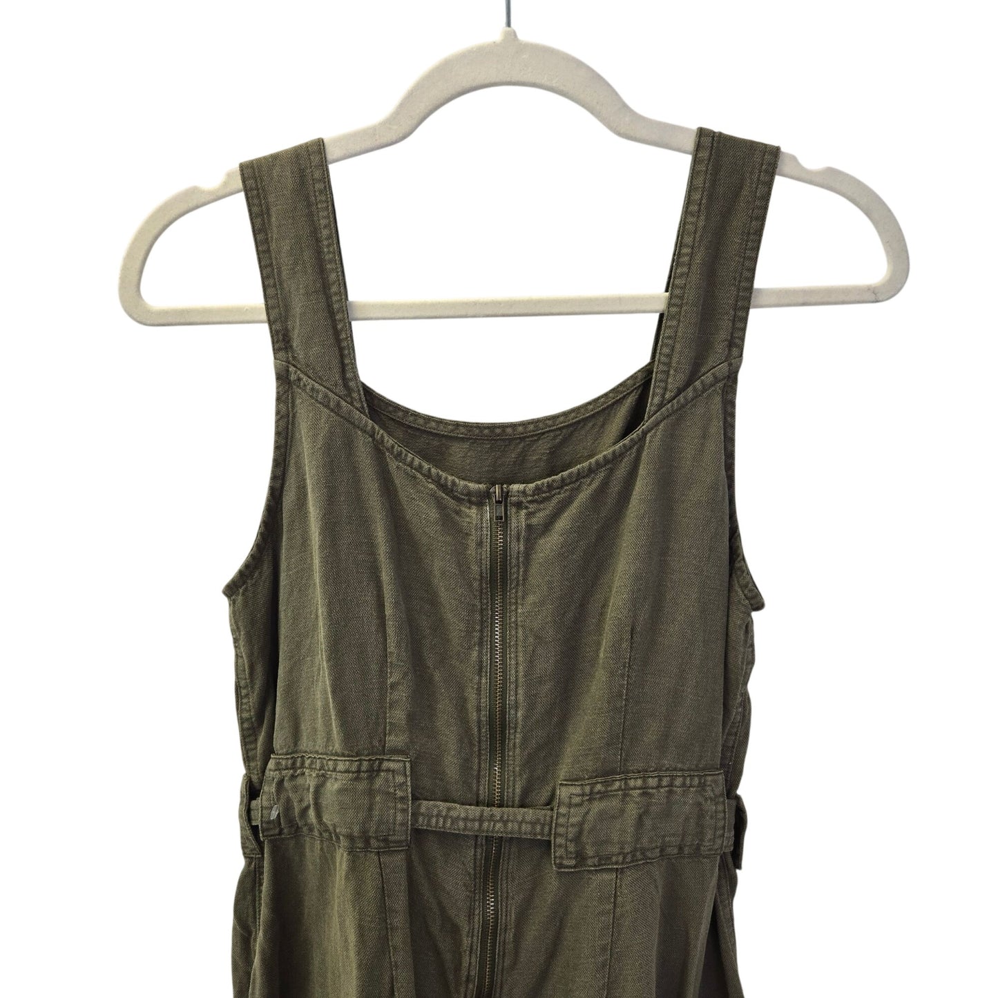 Nicole Miller Linen & Viscose Blend Sleeveless Wide Leg Jumpsuit Size 6