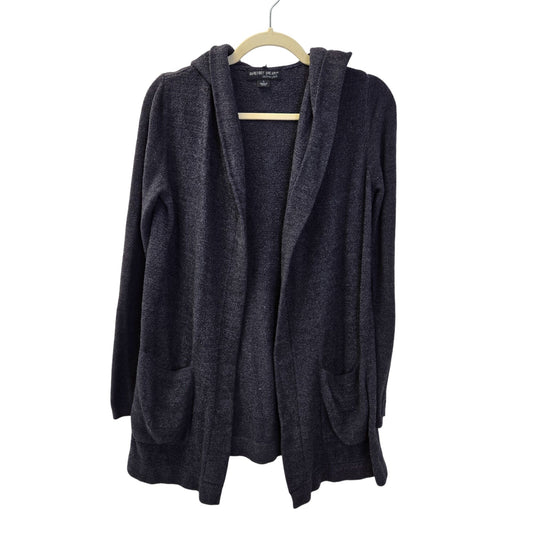 Barefoot Dreams Cozy Chic Lite Open Hooded Cardigan Sweater Size Small