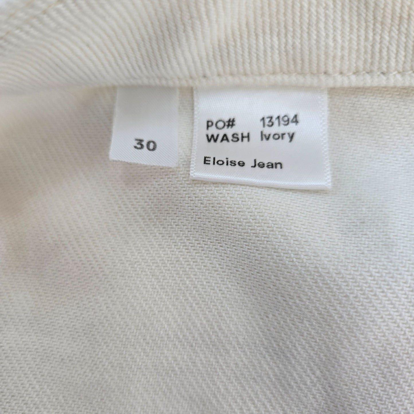 Reformation Eloise High Rise Wide Leg Button Fly Crop Jeans Size 30