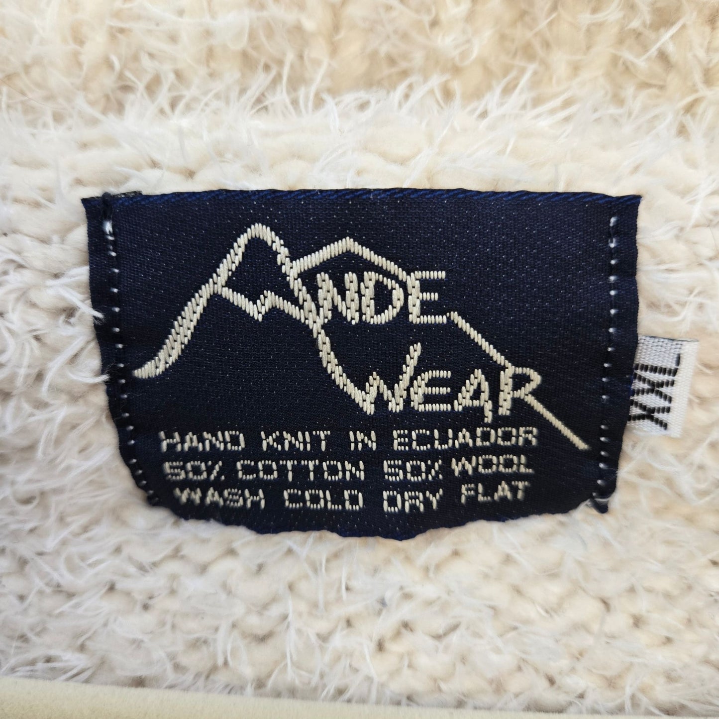 Vintage Ande Wear Wool Blend Eyelash Full Zip Cardigan Shacket Size XXL