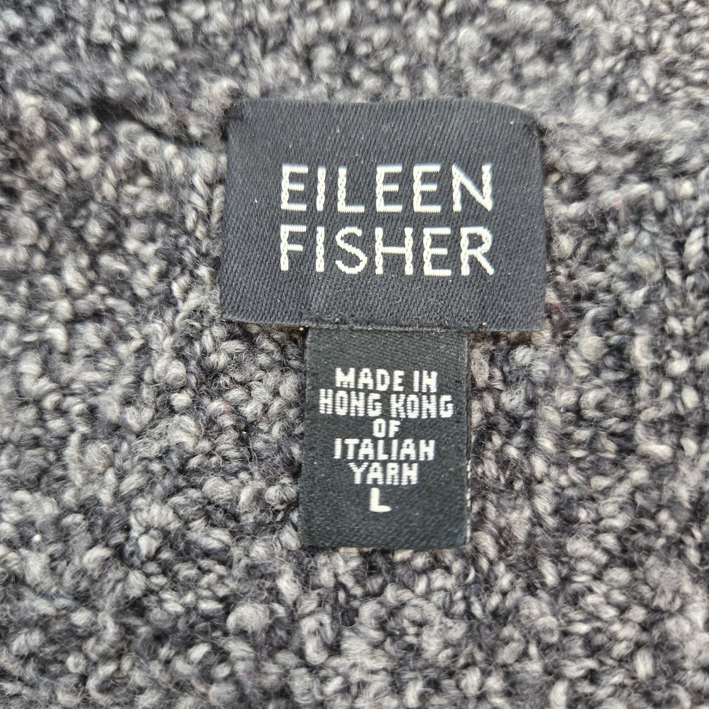 Eileen Fisher Wool & Cashmere Blend Speckled Print Sweater Size Large