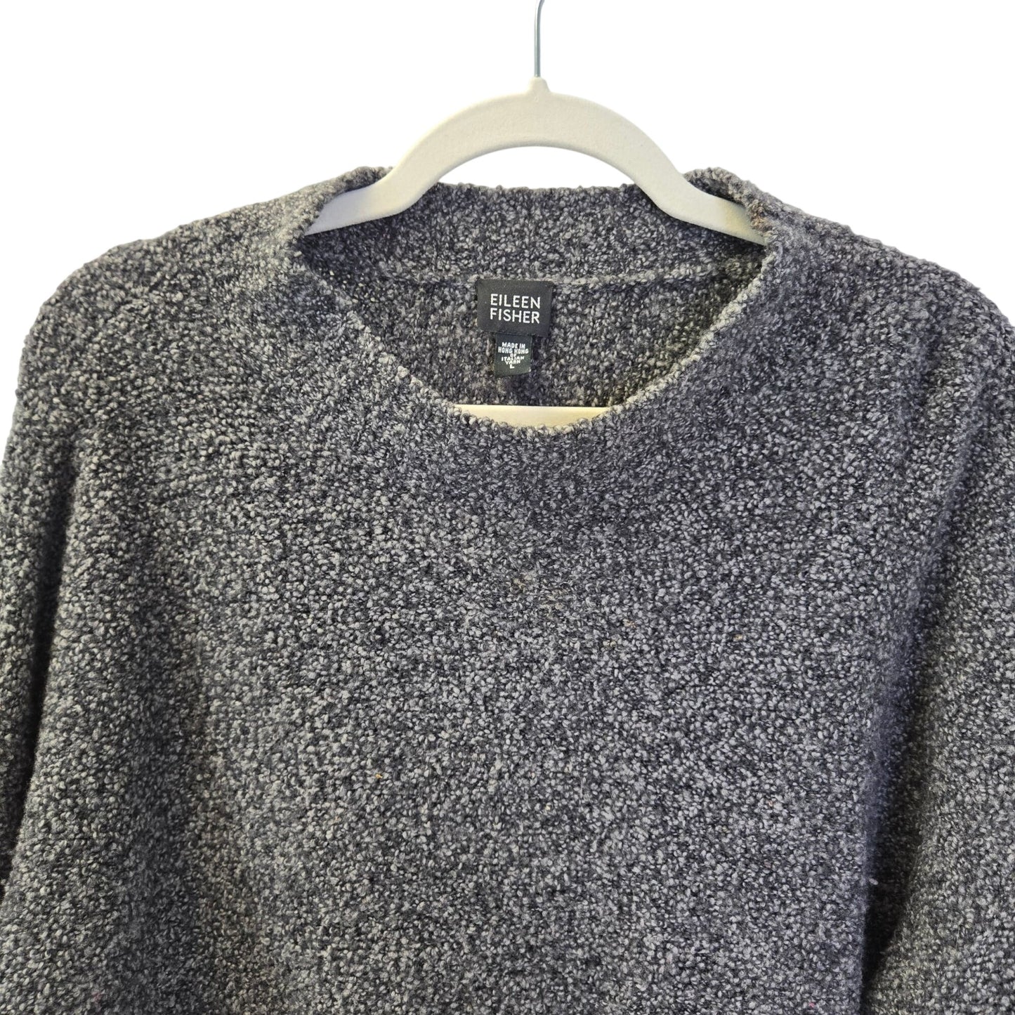 Eileen Fisher Wool & Cashmere Blend Speckled Print Sweater Size Large