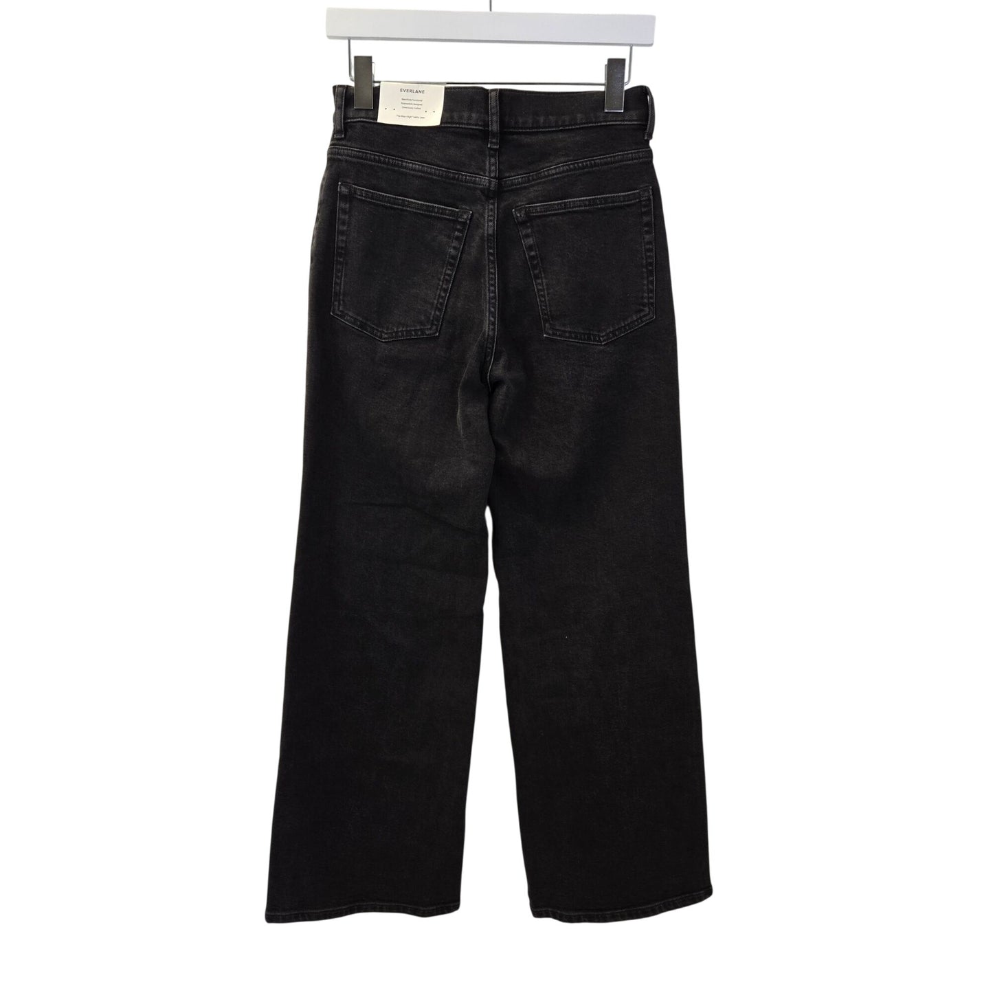NWT Everlane The Way High Sailor Jean in Washed Black Size 26