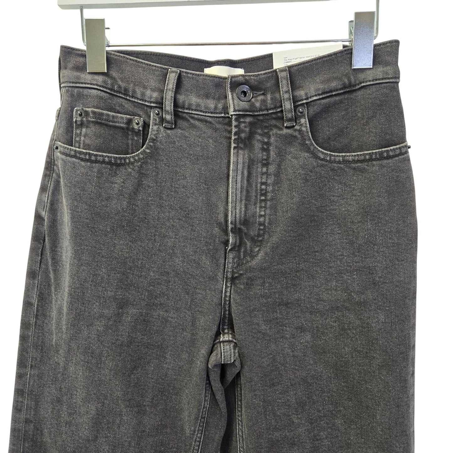 NWT Everlane The Way High Sailor Jean in Washed Black Size 26