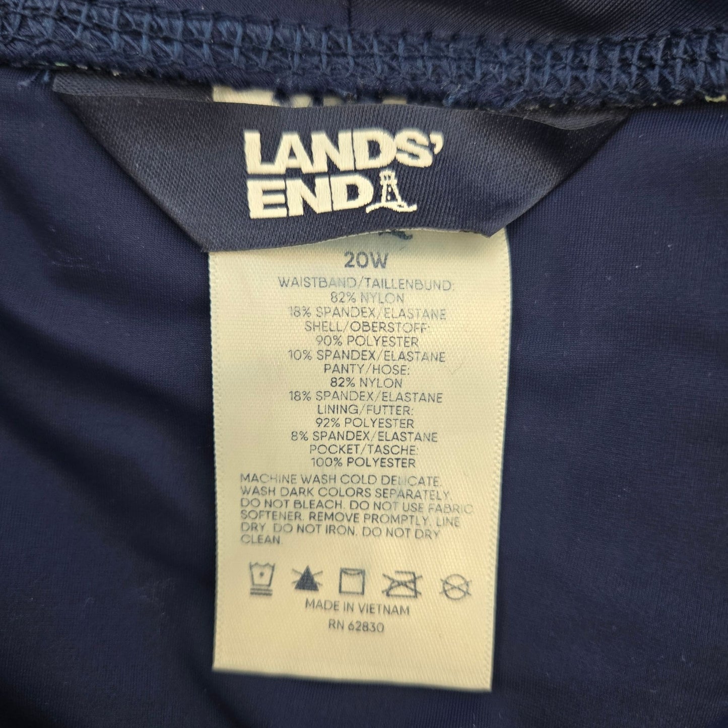 Lands' End Paisley Print Lined Swim Skorts Size 20W