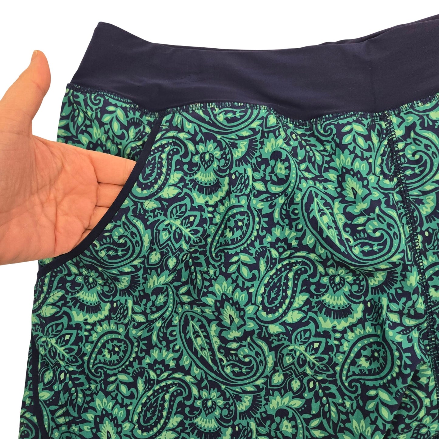 Lands' End Paisley Print Lined Swim Skorts Size 20W