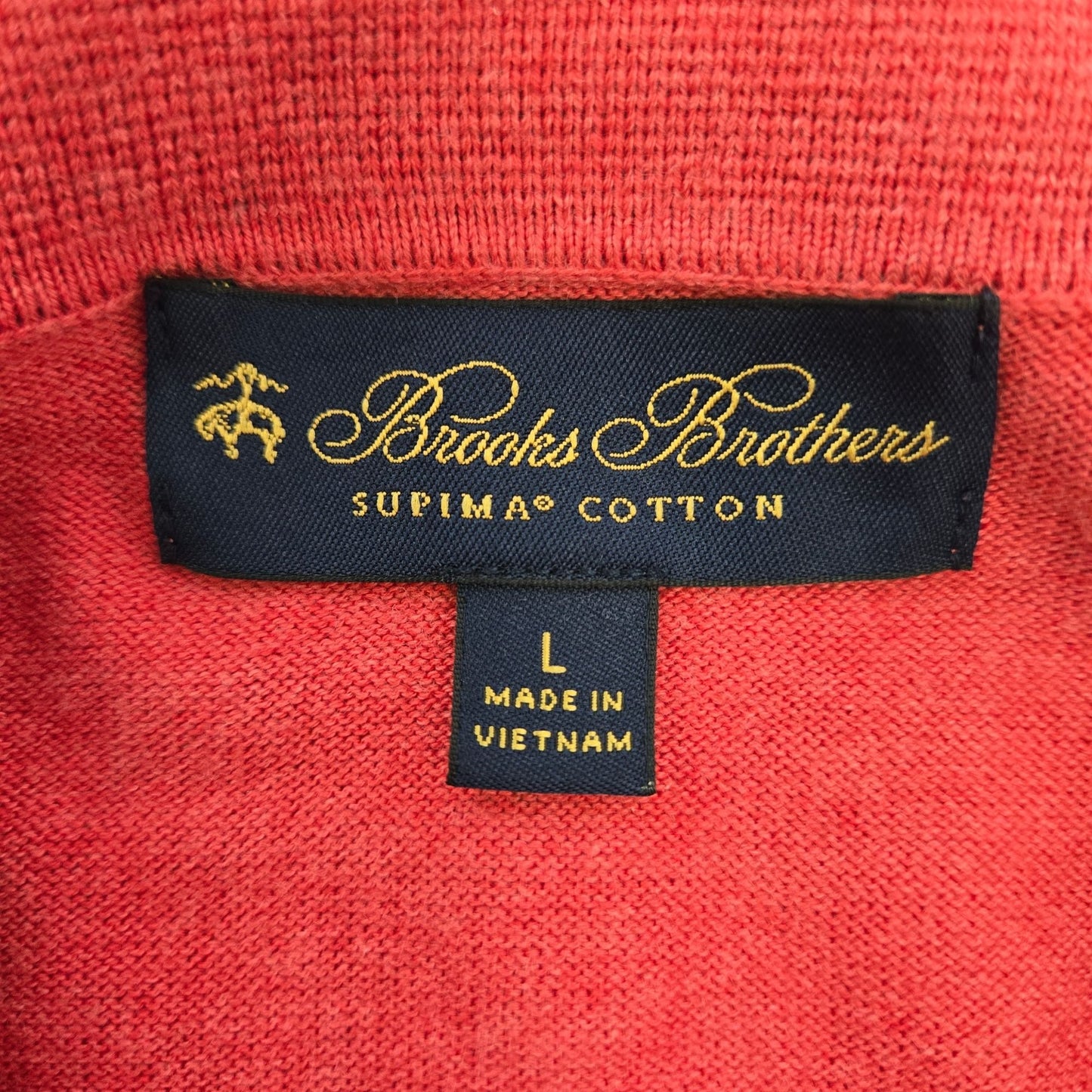 Brooks Brothers 100% Cotton Polo Shirt Size Large