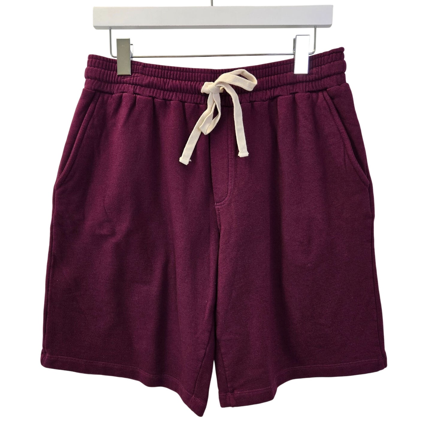 Monrow Wine Color Drawstring Sweat Shorts Size Medium