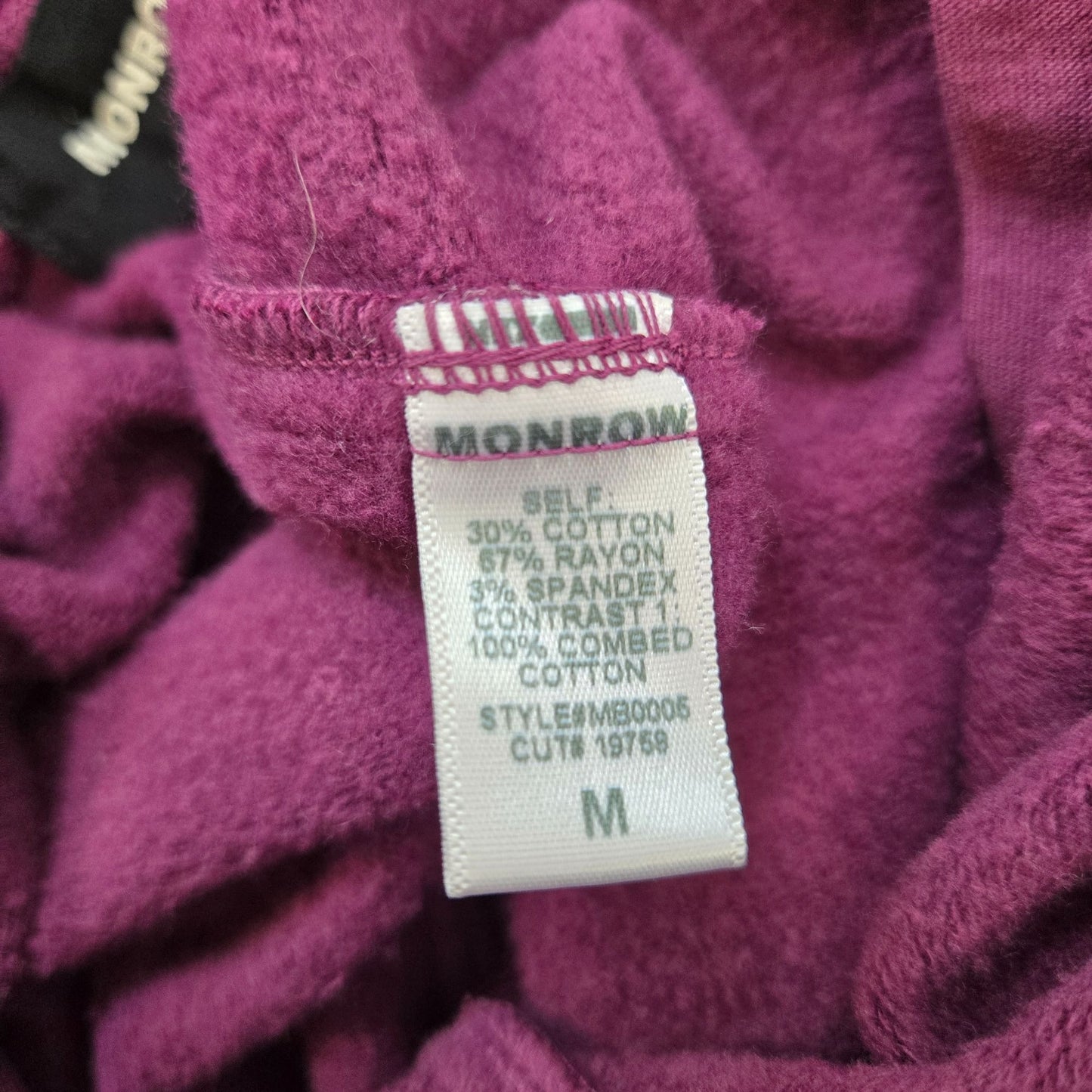 Monrow Wine Color Drawstring Sweat Shorts Size Medium