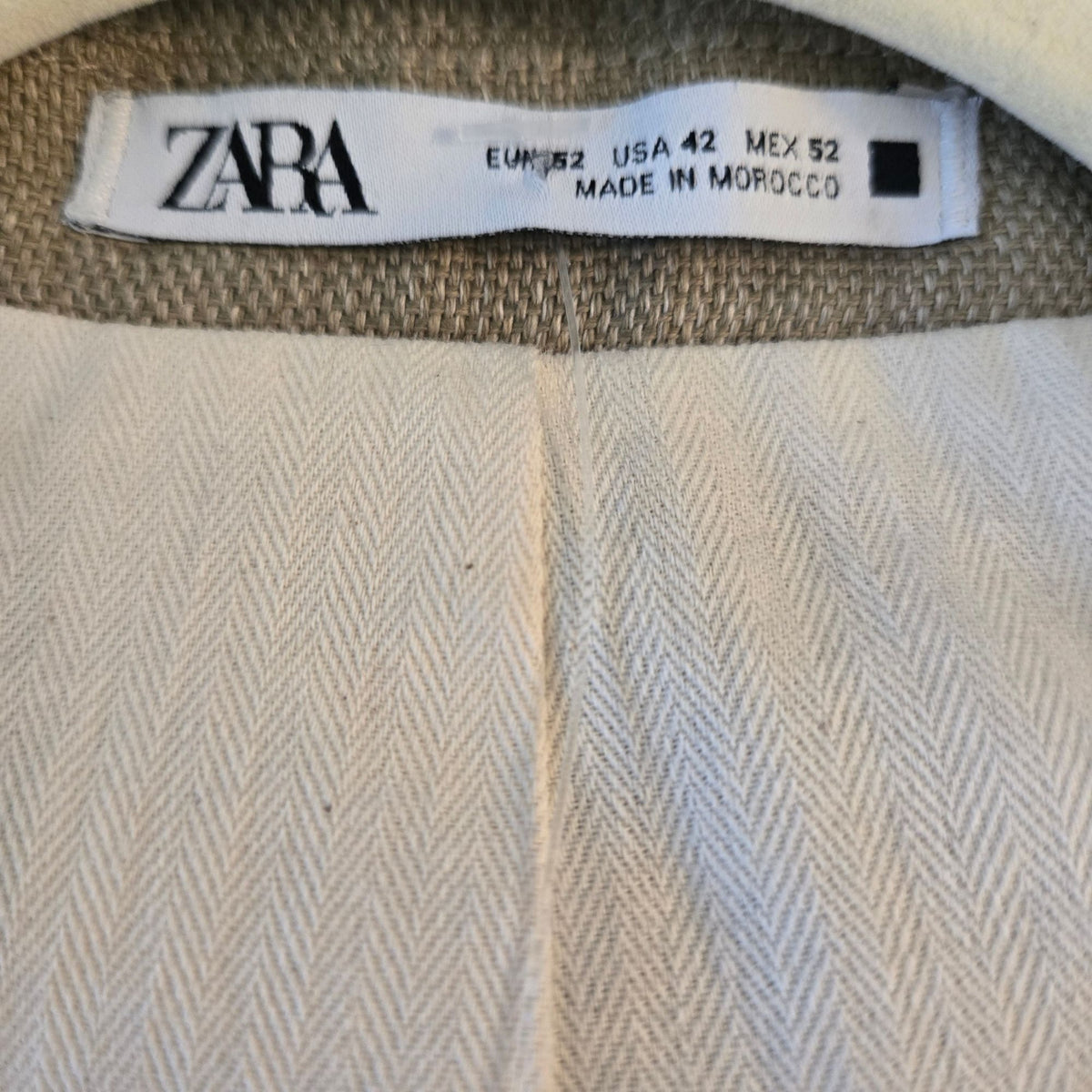 NWOT Zara Men's Linen Blend Three Button Blazer Jacket Size 42