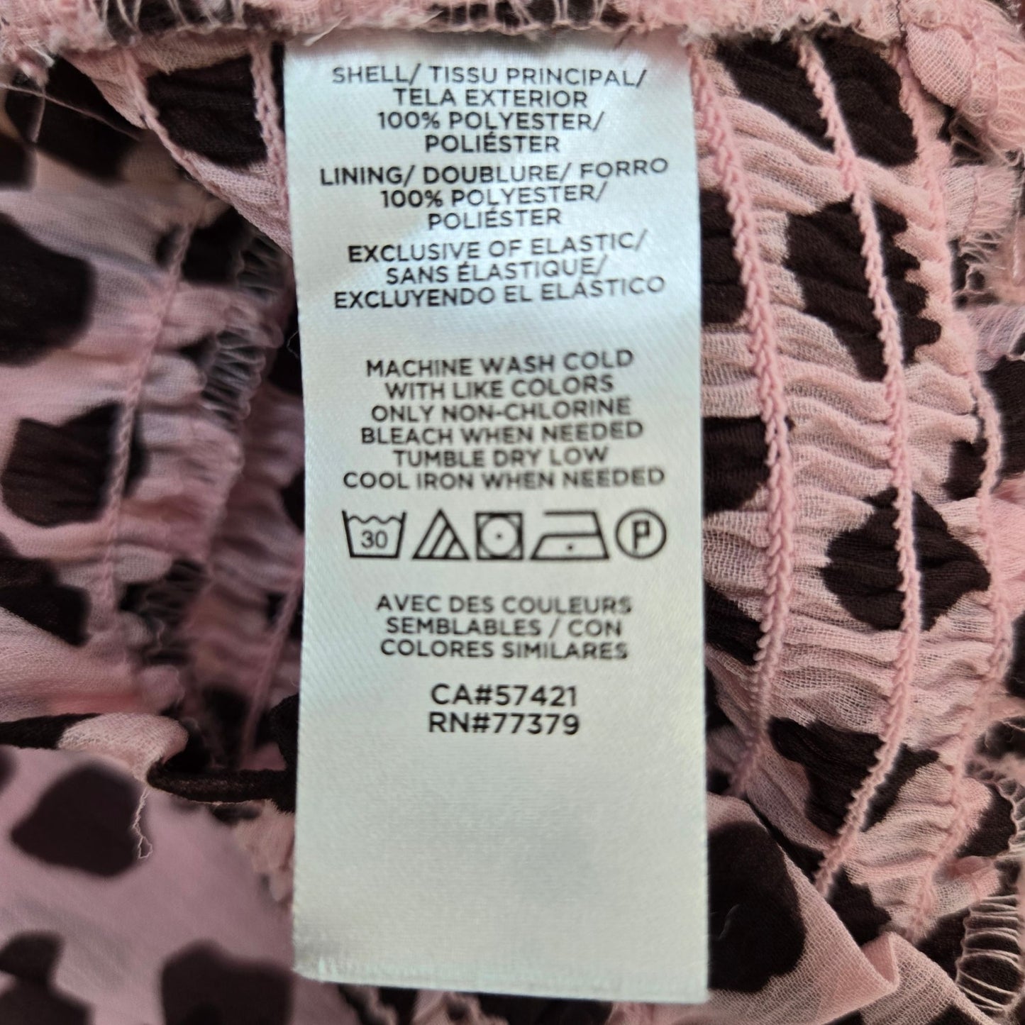 Ann Taylor Leopard Print Smocked Mock Neck Blouse Size XL