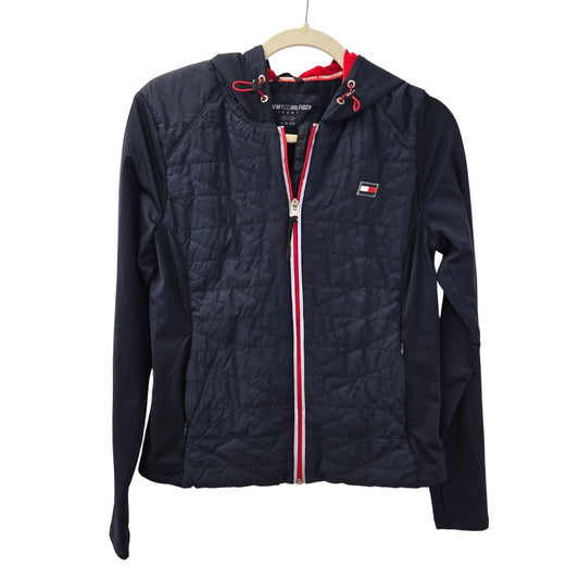 Tommy Hilfiger Hooded Mixed Media Activewear Jacket Size Small
